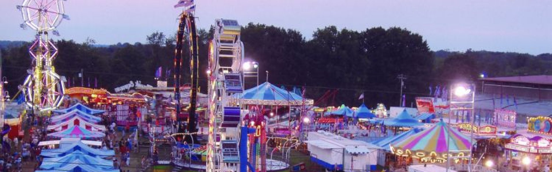 Aerial view of fair